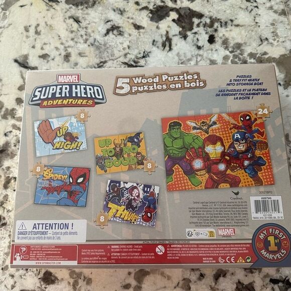 New Marvel Super Hero Adventures 5 Wood Puzzles - Picture 5 of 8